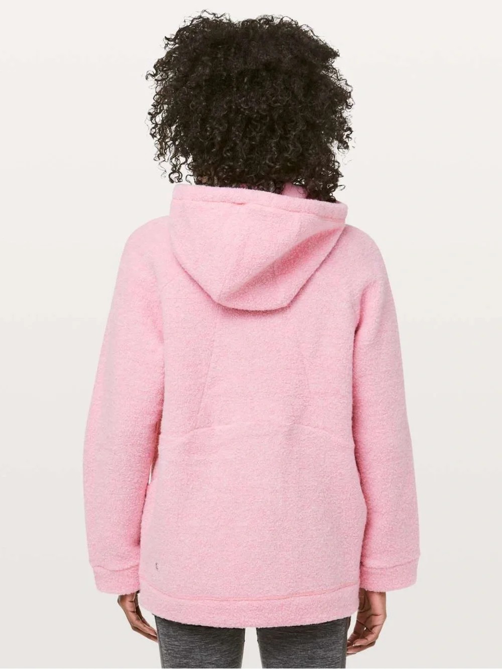 Lululemon So Sherpa Hooded Jacket in Heathered Pink Haze Size 2 Full Zip